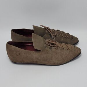 G Wiz Womens Dark Beige Rusty 261037 Suede Lace Up Solid Pump Shoes Size 7M